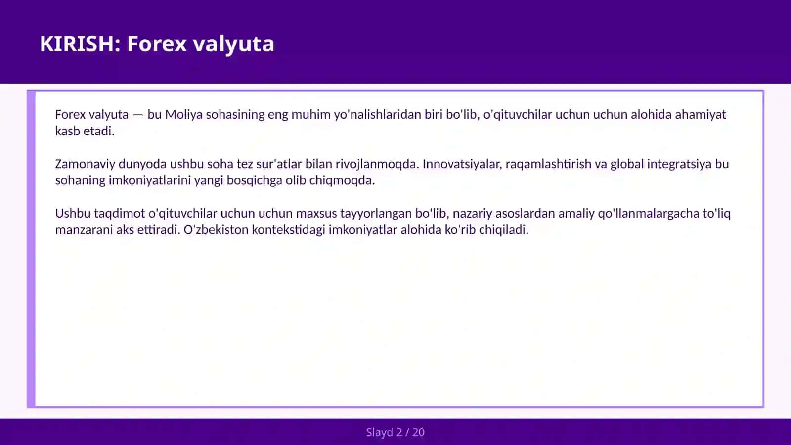 Forex valyuta 2