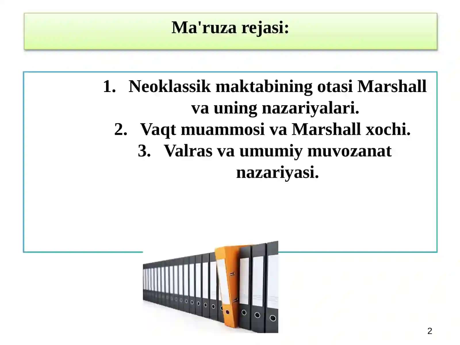 9-NEOKLASSIK MAKTAB IQTISODIY QARASHLAR 2