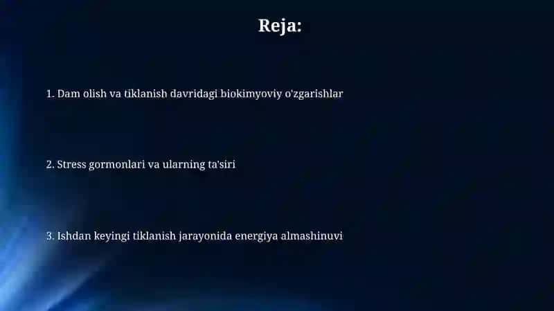 Oqsil sintezi va mushaklarning tiklanishi 2