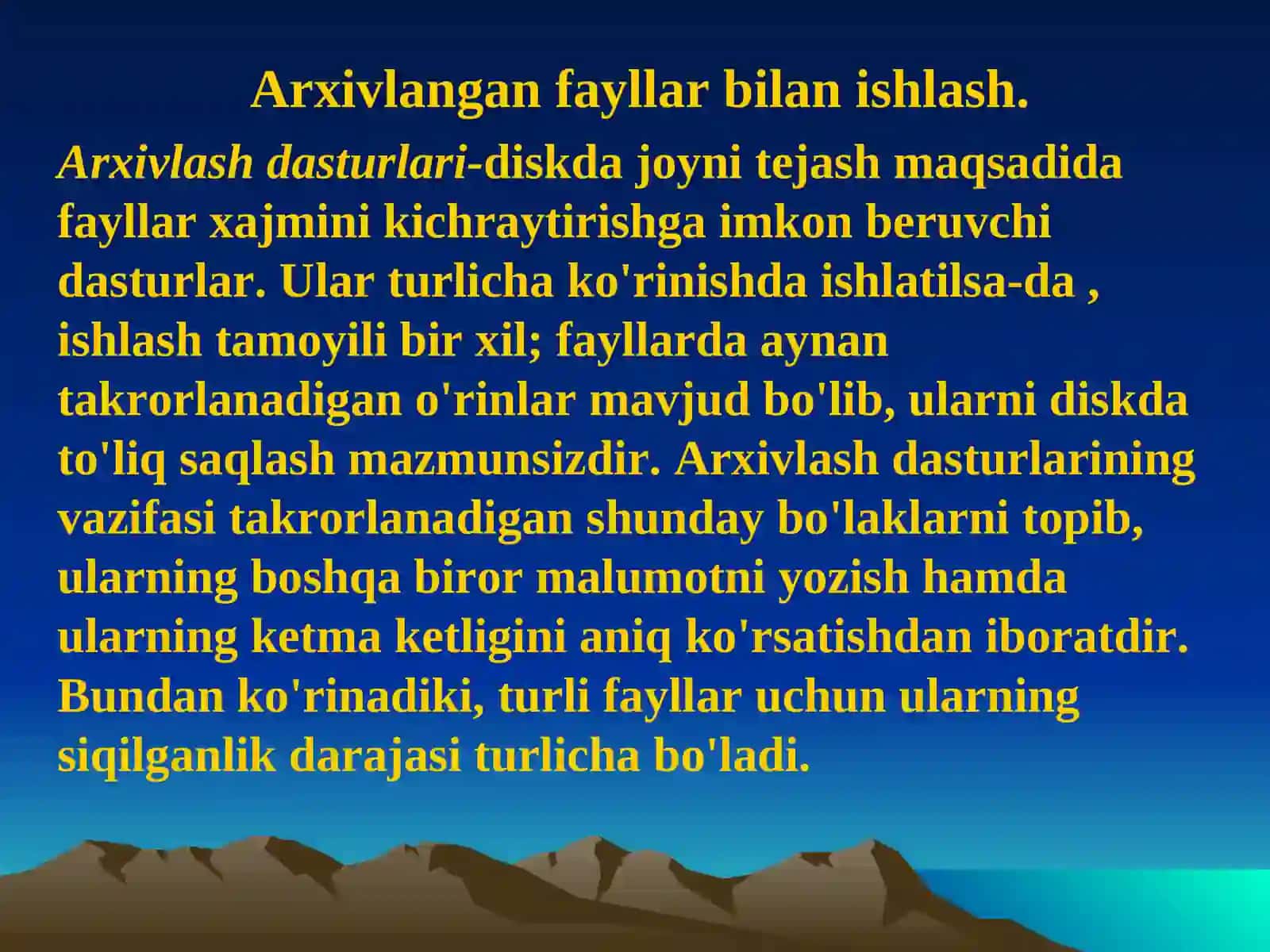 Arxivlashtirish dasturi 2