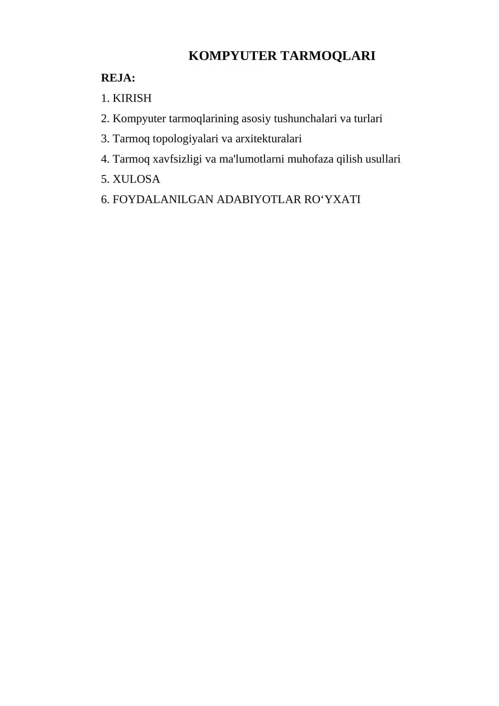 KOMPYUTER TARMOQLARI 2
