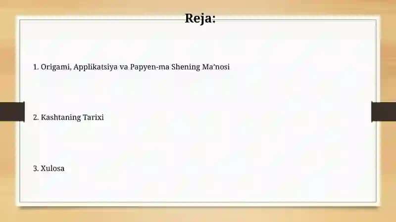 Applikatsiya va Origami 2