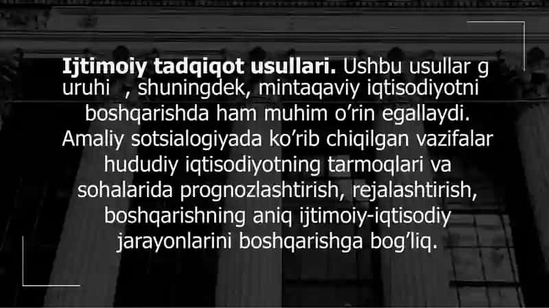 Mintaqaviy iqtisodiyotning tadqiqot usullari 2