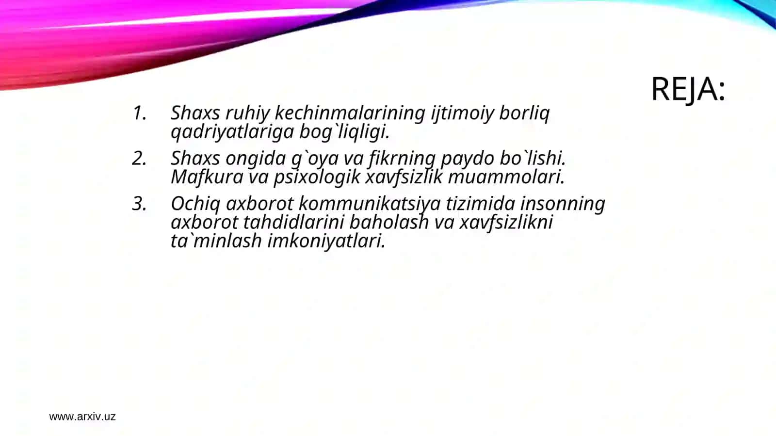 AXBOROTNING IJTIMOIY QATLAMGA TA`SIRI MUAMMOLARI 2