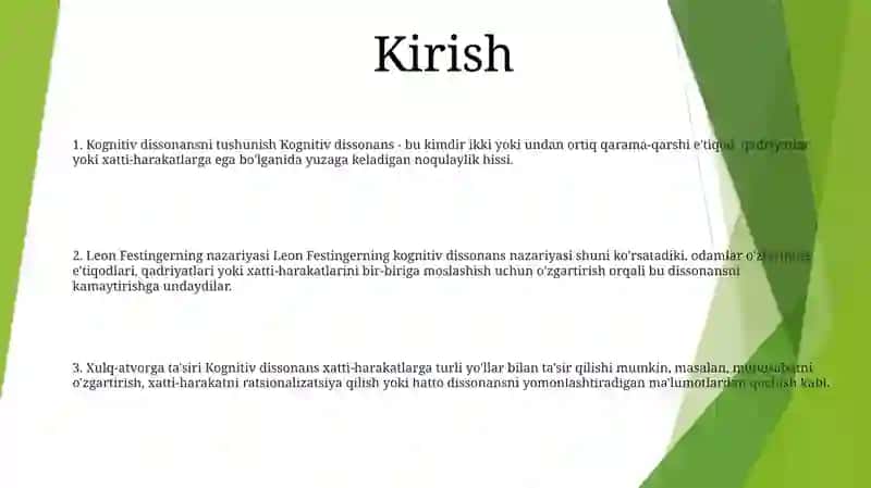 L.Fistengerning Kognitiv Dissonans Nazariyasi 2