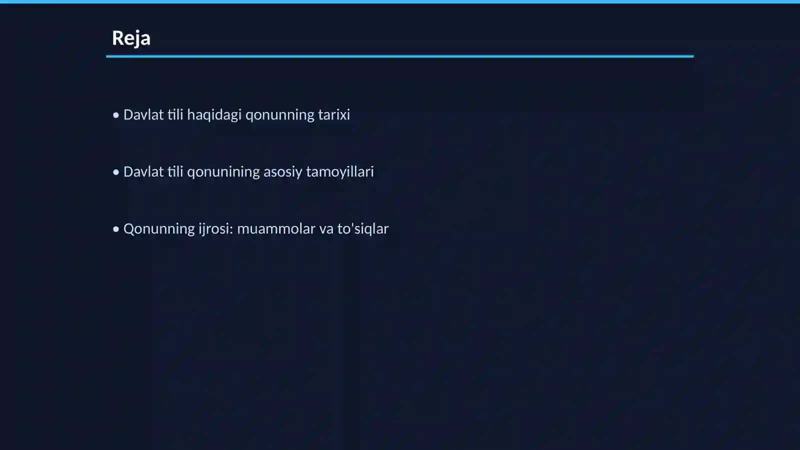 Davlat tili haqidagi qonun va uning ijrosini tahlili 2