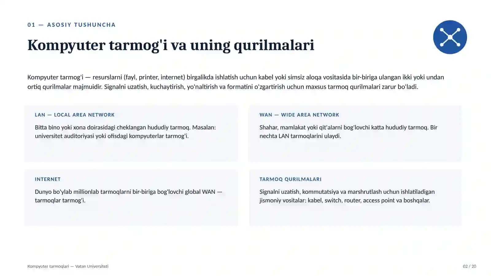 KOMPYUTER TARMOQLARI QURILMALARI 2