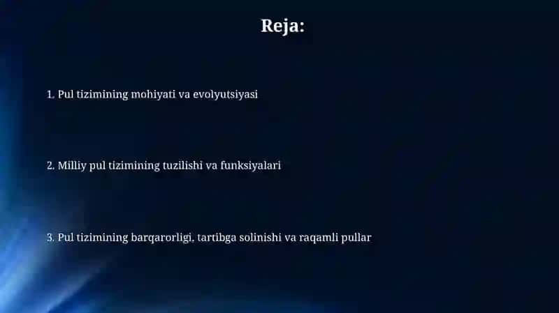 Pul tizimi va uning o‘ziga xos xususiyatlari 2