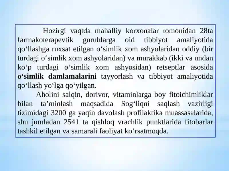 FITOPREPARATLARNI NAZORAT QILISH FANIDAN 2