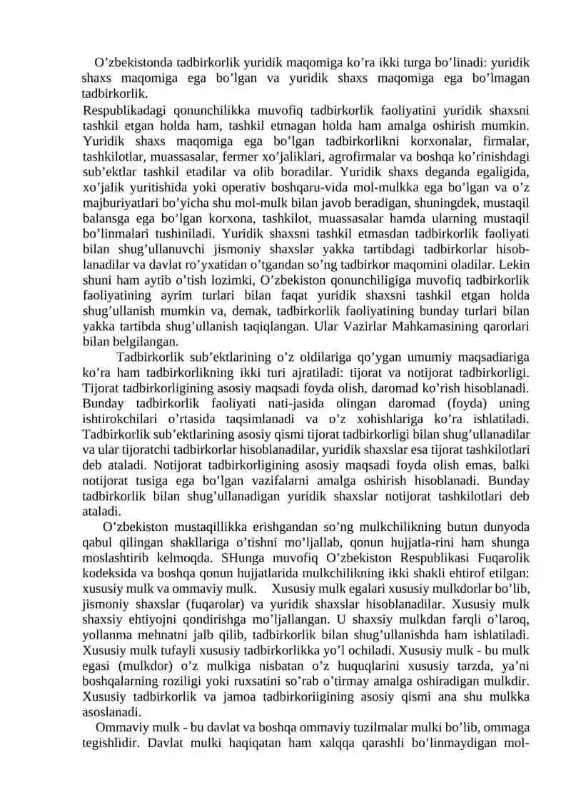 1-ma'ruza: Soha iqtisodiyoti va menejmenti fanining mohiyati va vazifalari 2