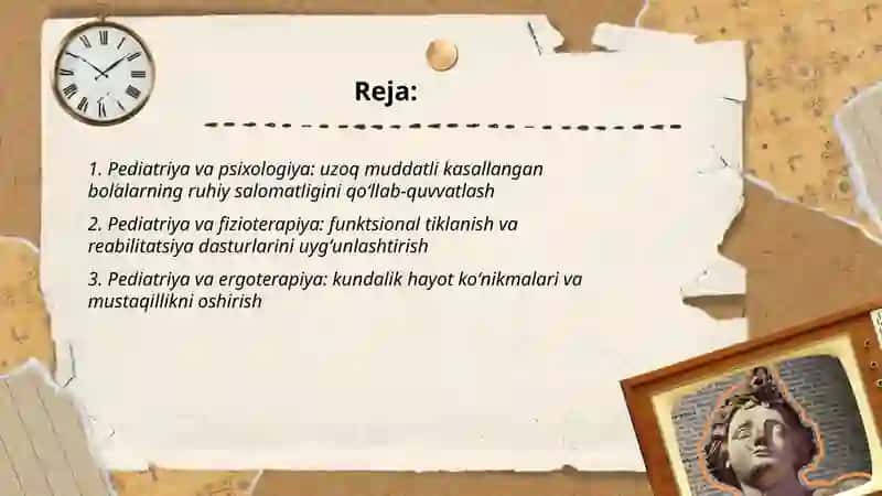 Uzoq muddatli kasallangan bolalarni davolashda fanlararo bogʻliqlik 2