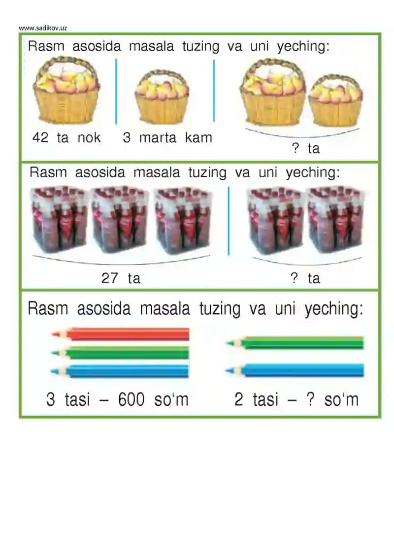 3-sinf Tarqatma materialla 2