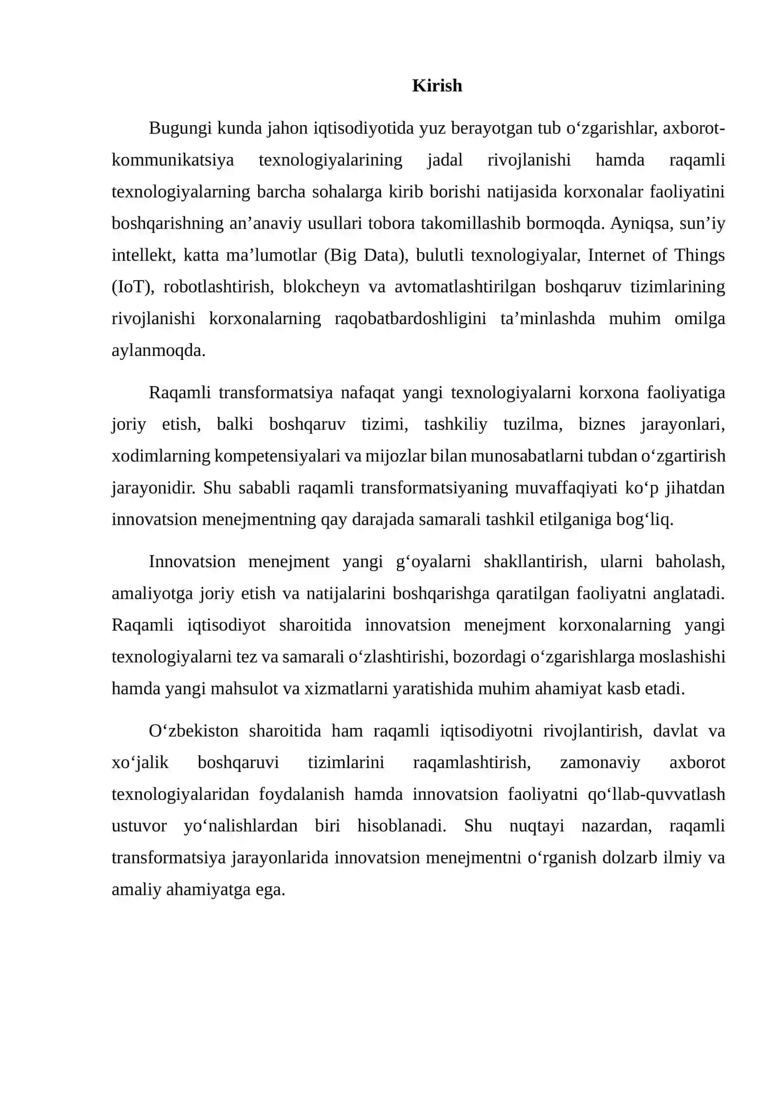 RAQAMLI TRANSFORMATSIYA JARAYONLARIDA INNOVATSION MENEJMENT 2