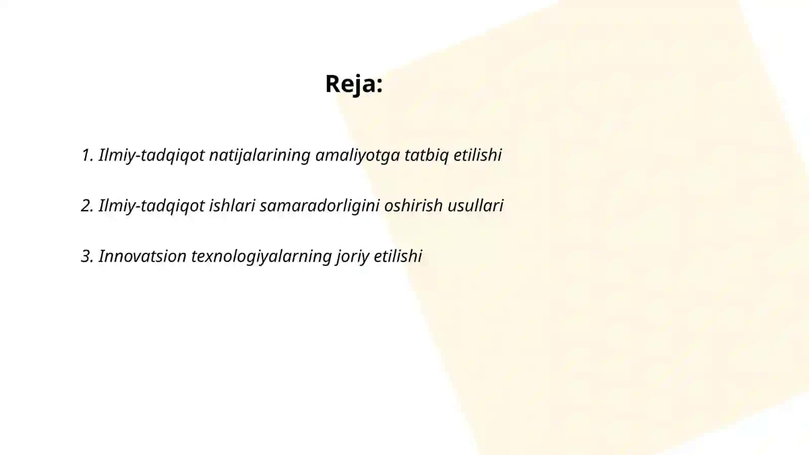 ILMIY TADQIQOTLARNING JORIY ETILISH SAMARASI 2