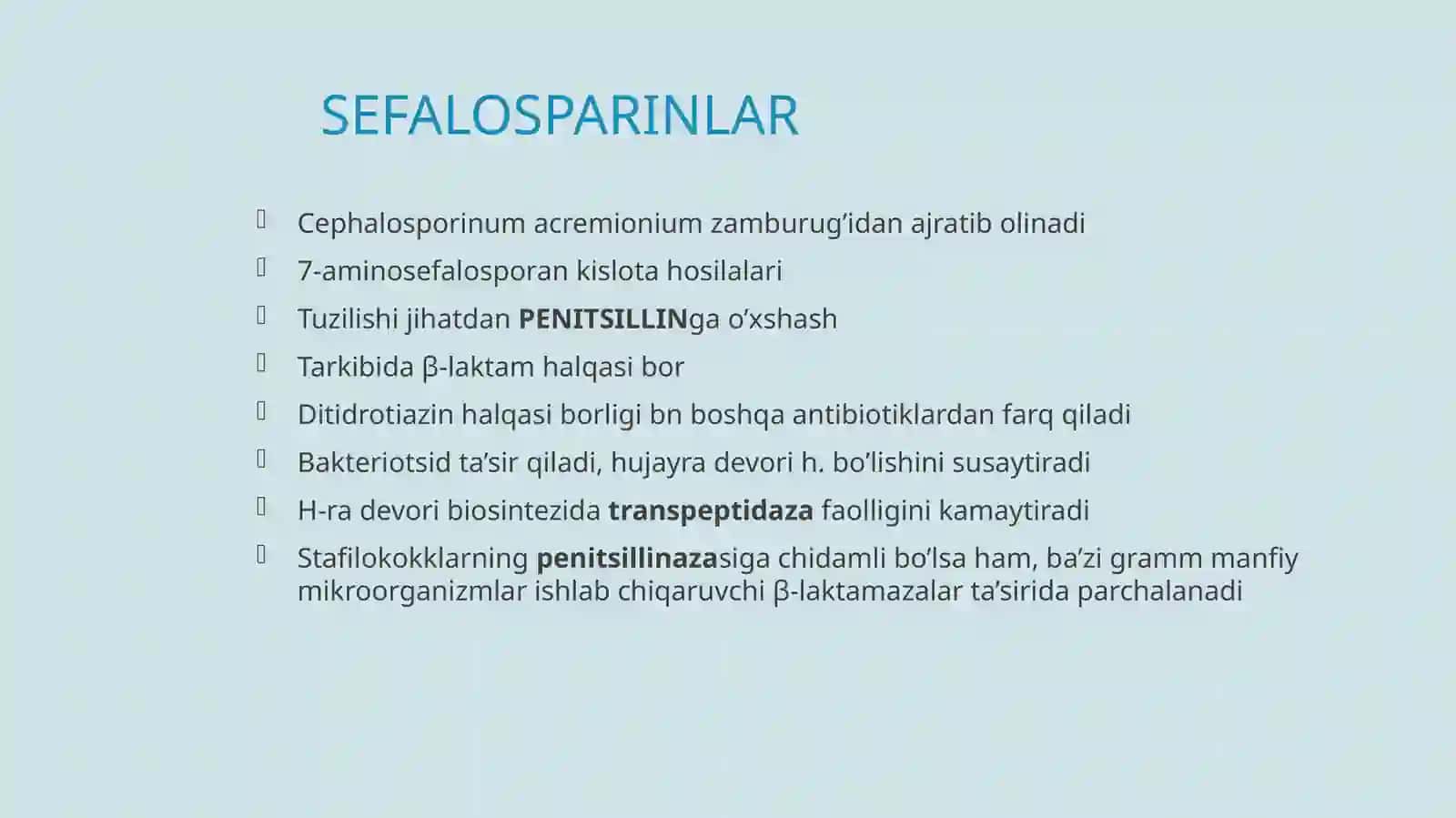 Sefalosparinlar yangi avlodi 2