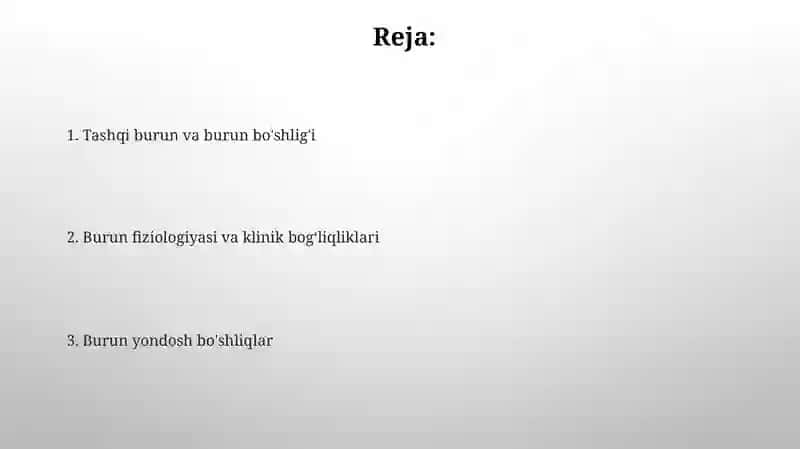 Burun va uning yondosh bo'shliqlari 2