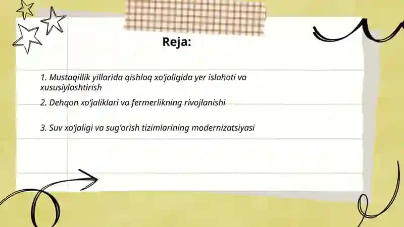 Mustaqillik yillarida qishloq xoʻjaligi va sanoat sohasidagi oʻzgarishlar 2