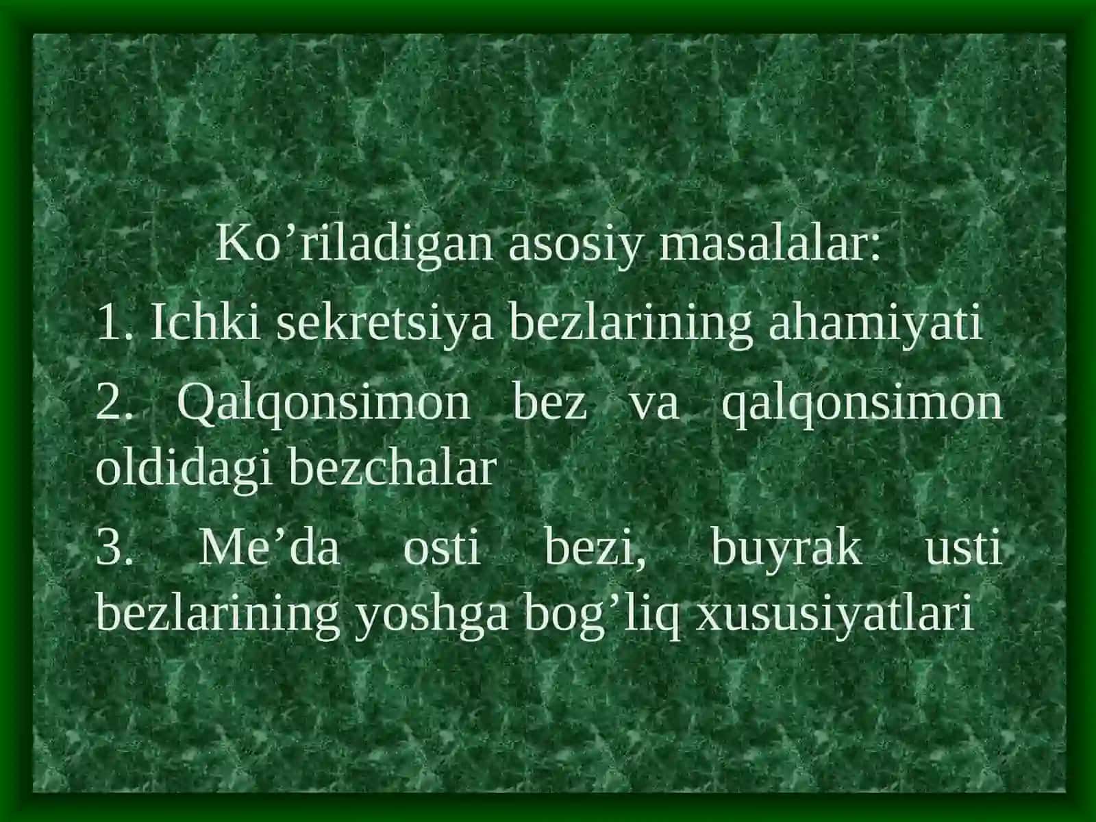 Ichki sekretsiya bezlarining ahamiyati 2
