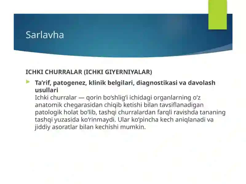 ICHKI CHURRALAR 2