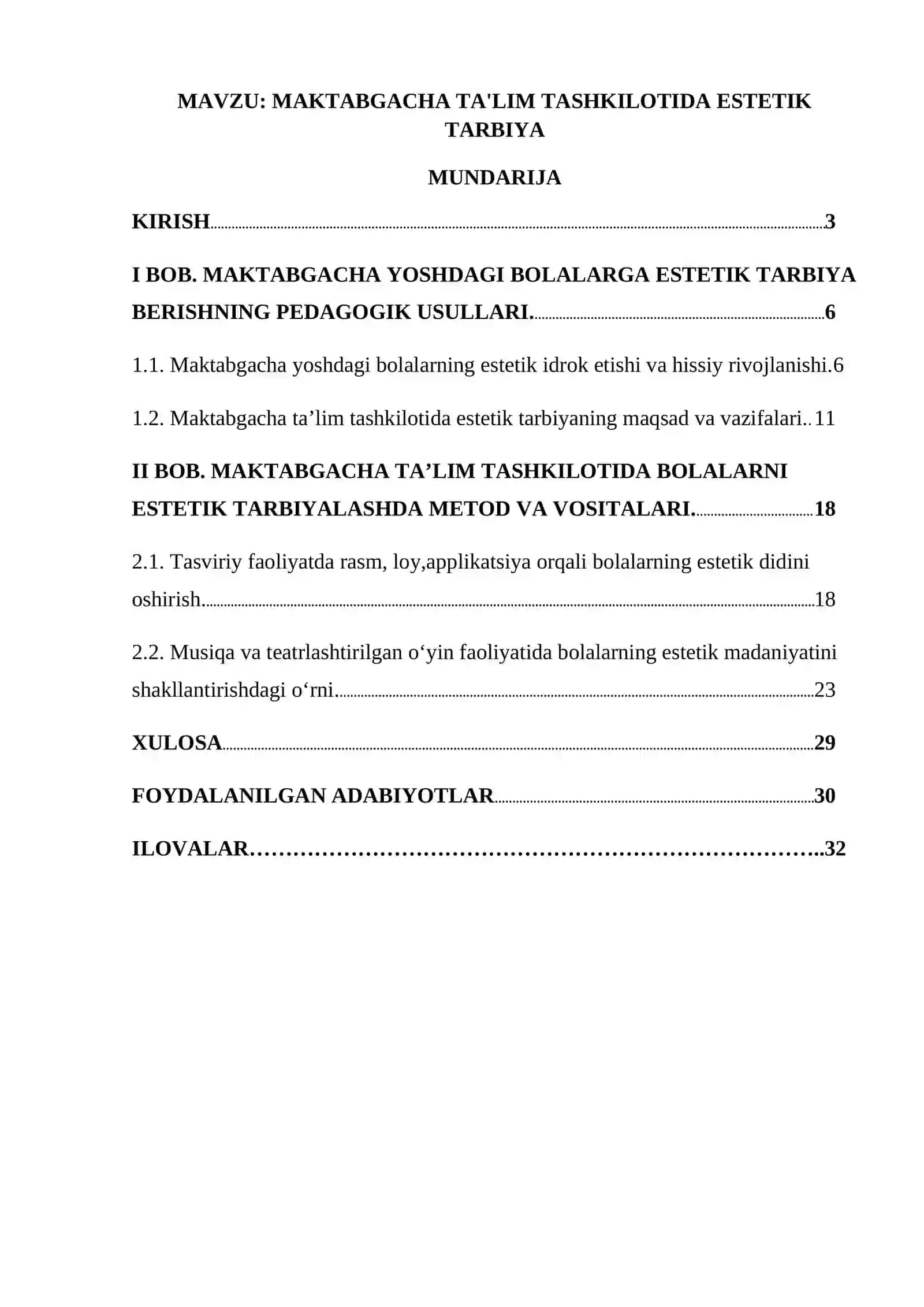 MAKTABGACHA TA'LIM TASHKILOTIDA ESTETIK TARBIYA 2