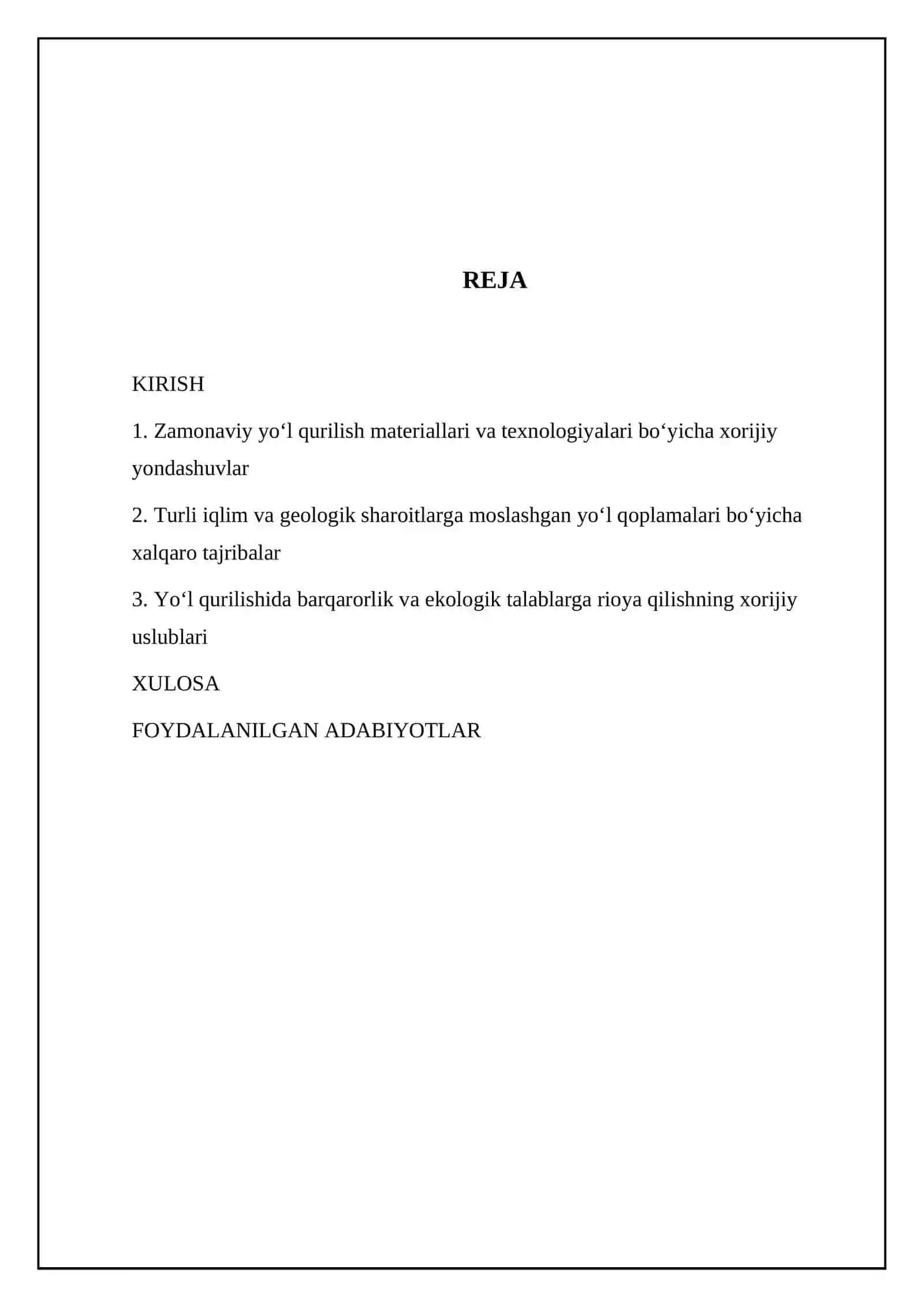 Avtomobil yoʻllarining toʻshamasini qurishning chet el tajribalari 2