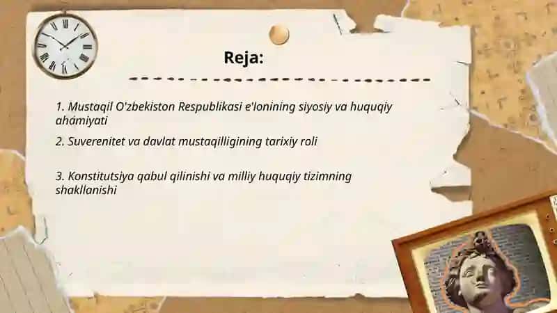 Mustaqil O'zbekiston Respublikasi tashkil topishining tarixiy ahamiyati 2