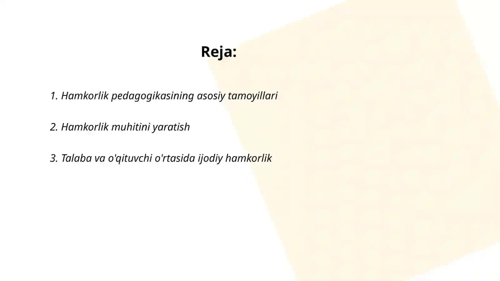 Hamkorlik pedogogikasining kontseptual gʻoyalari 2