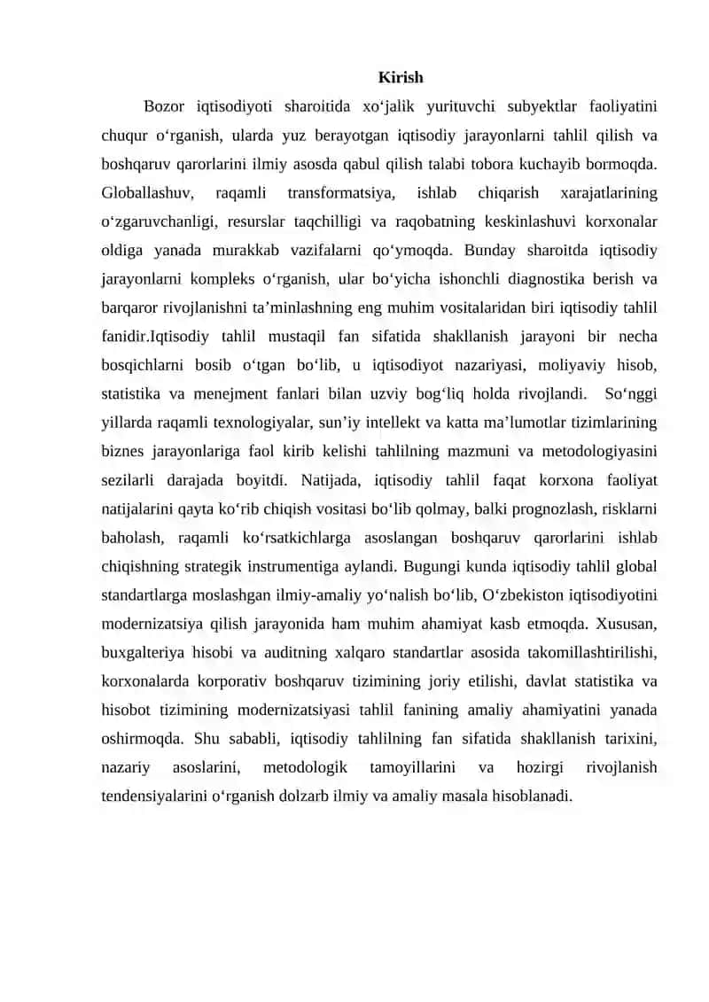 Iqtisodiy tahlilning fan sifatida shakillanishi 2
