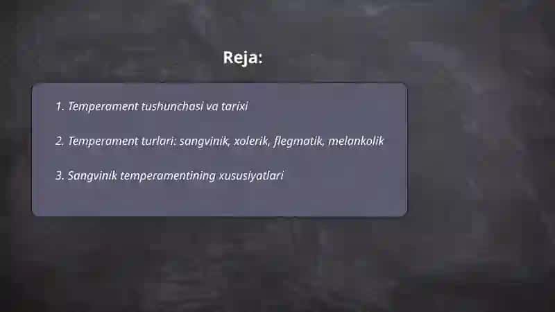 Shaxs temperamentlari 2