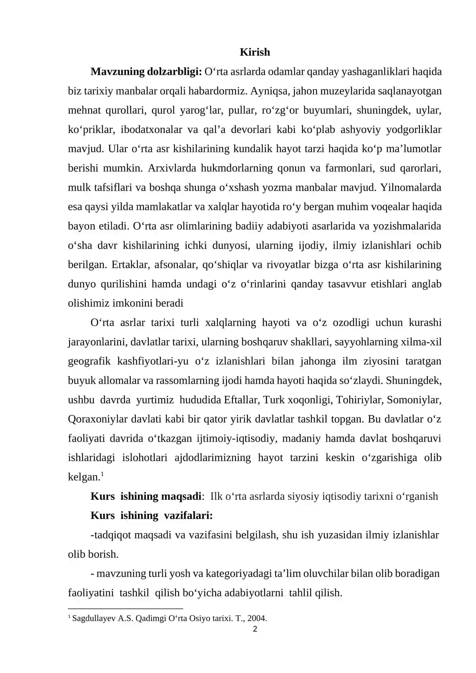 Ilk o‘rta asrlar davri siyosiy iqtisodiy tarixi tarixshunosligi 2