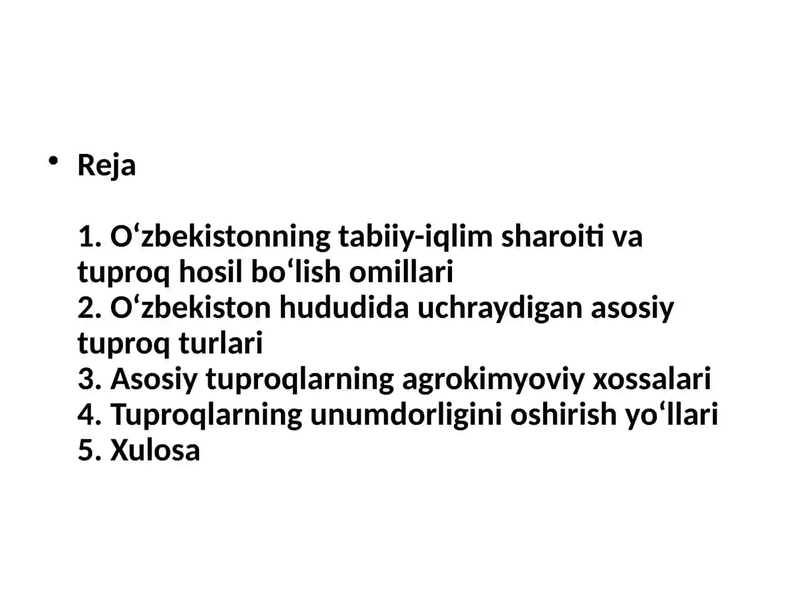 O‘zbekiston asosiy tuproqlari agrokimyoviy xossalari 2