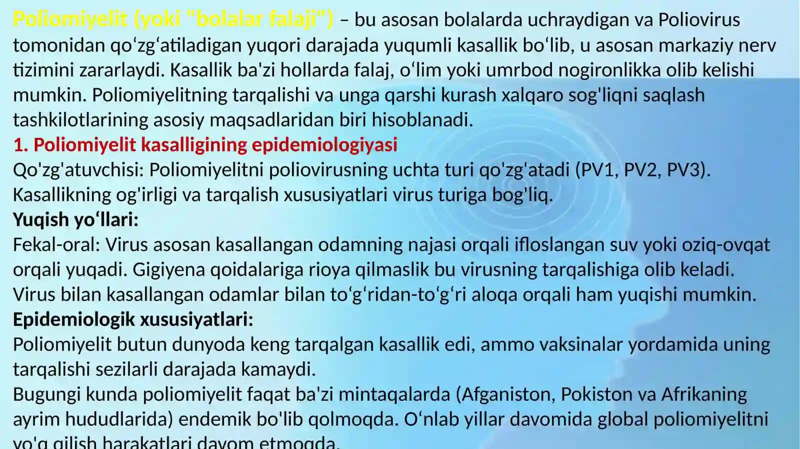 O‘tkirichak infeksiyalari, shigellyozlar, salmonellyoz va tif-paratif kasalliklar 2