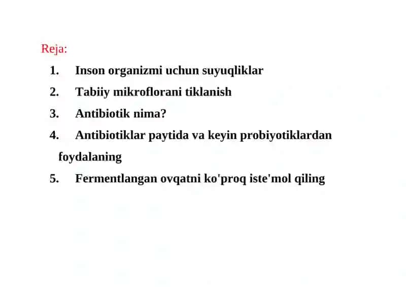 Antibiotiklar ishlab chiqaruvchilar uchun profilaktik ratsion tuzish 2