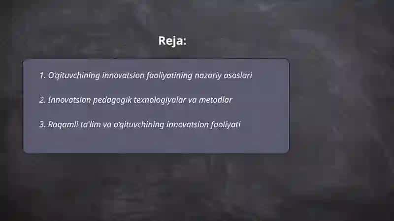 O‘qituvchining innovatsion faoliyati 2