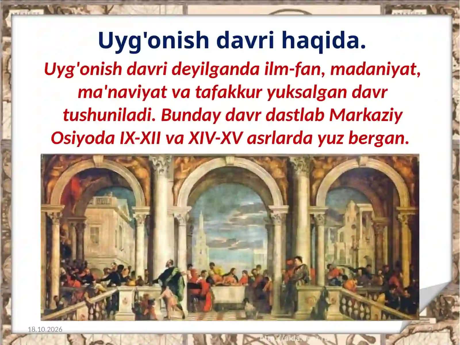 8-sinf Jahon tarixi darsligi asosida 9-mavzu 2