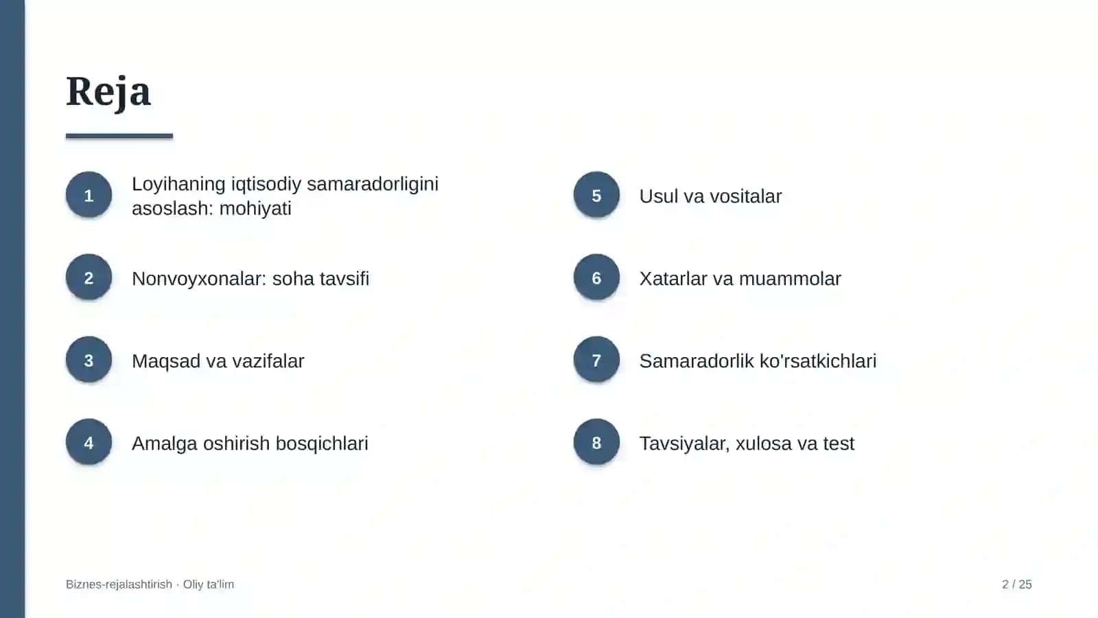 nonvoyxonalarda loyihaning iqtisodiy samaradorligini asoslash 6875 2