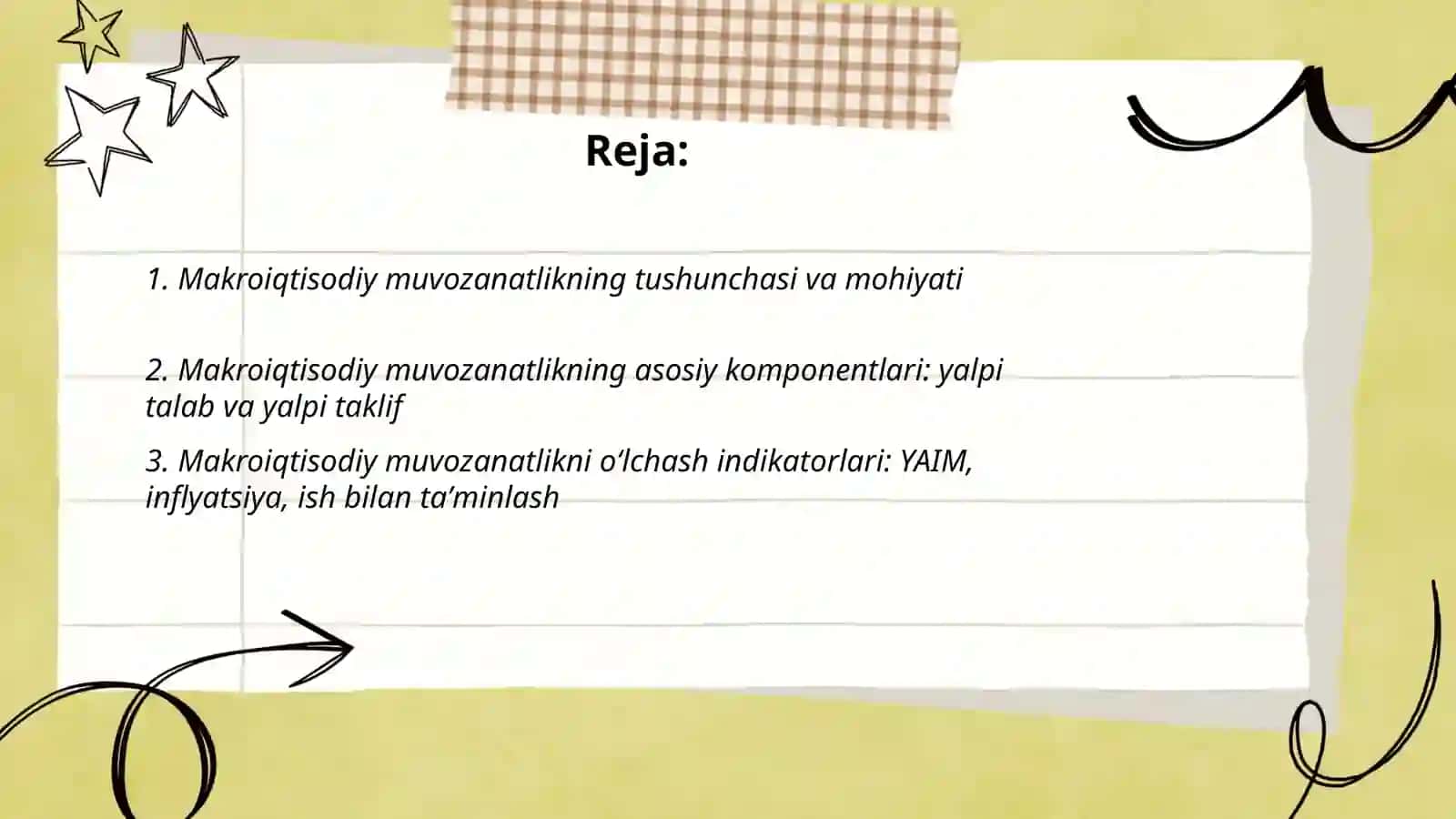 Makroiqtisodiy muvozanatlikning mohiyati va unga erishish yoʻllari 2