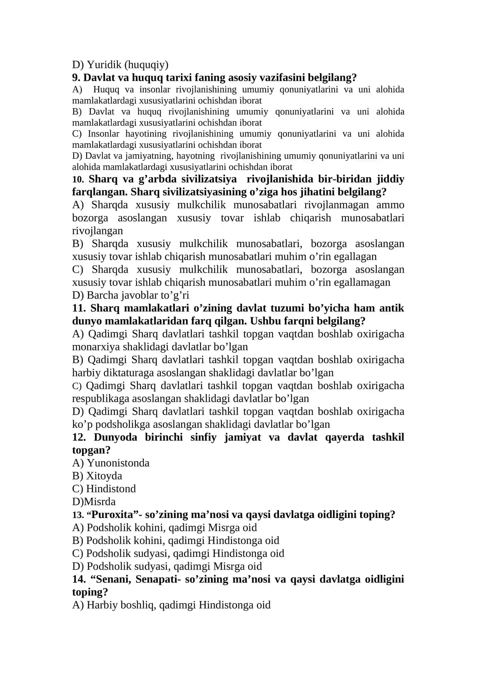 Davlat va huquq tarixi 2