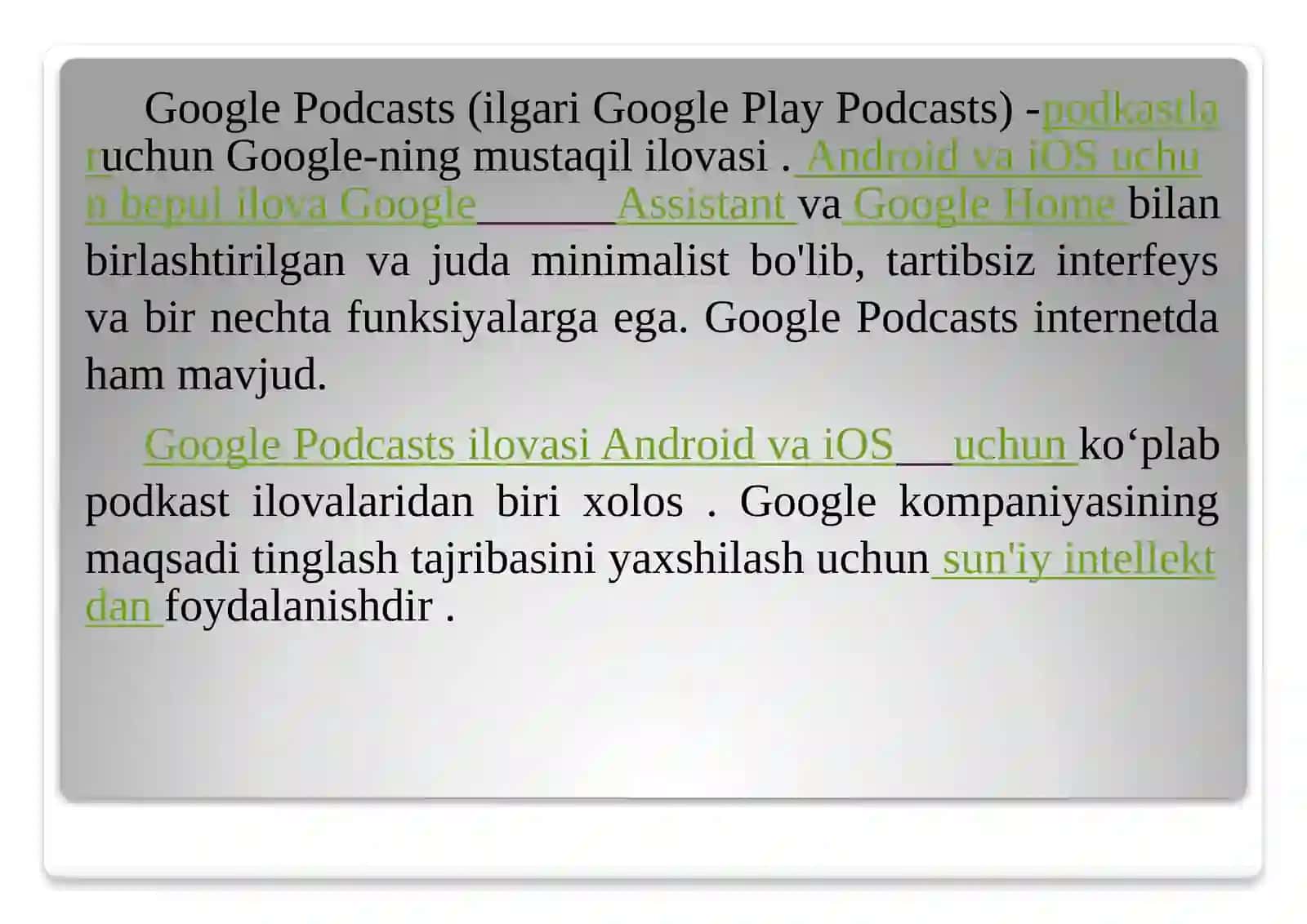 Google Podcastslar 2