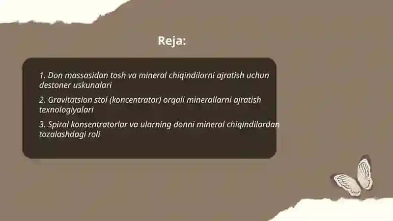 Gravitatsion stol (koncentrator) 2
