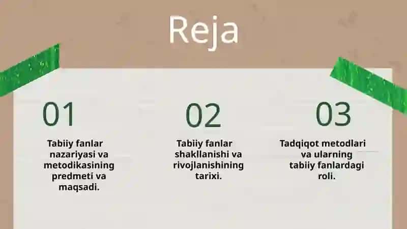 Tabiiy fanlar nazariyasi va metodikasi 2