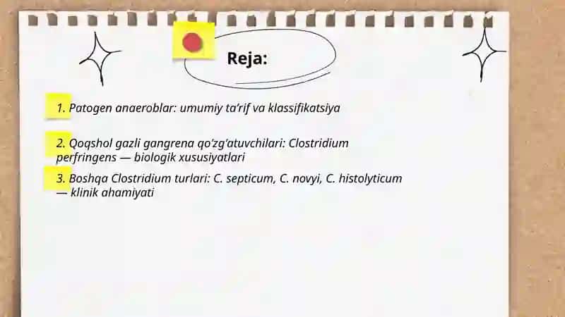 Patogen anaeroblar va qoqshol gazli gangrena qoʻzgʻatuvchilari 2