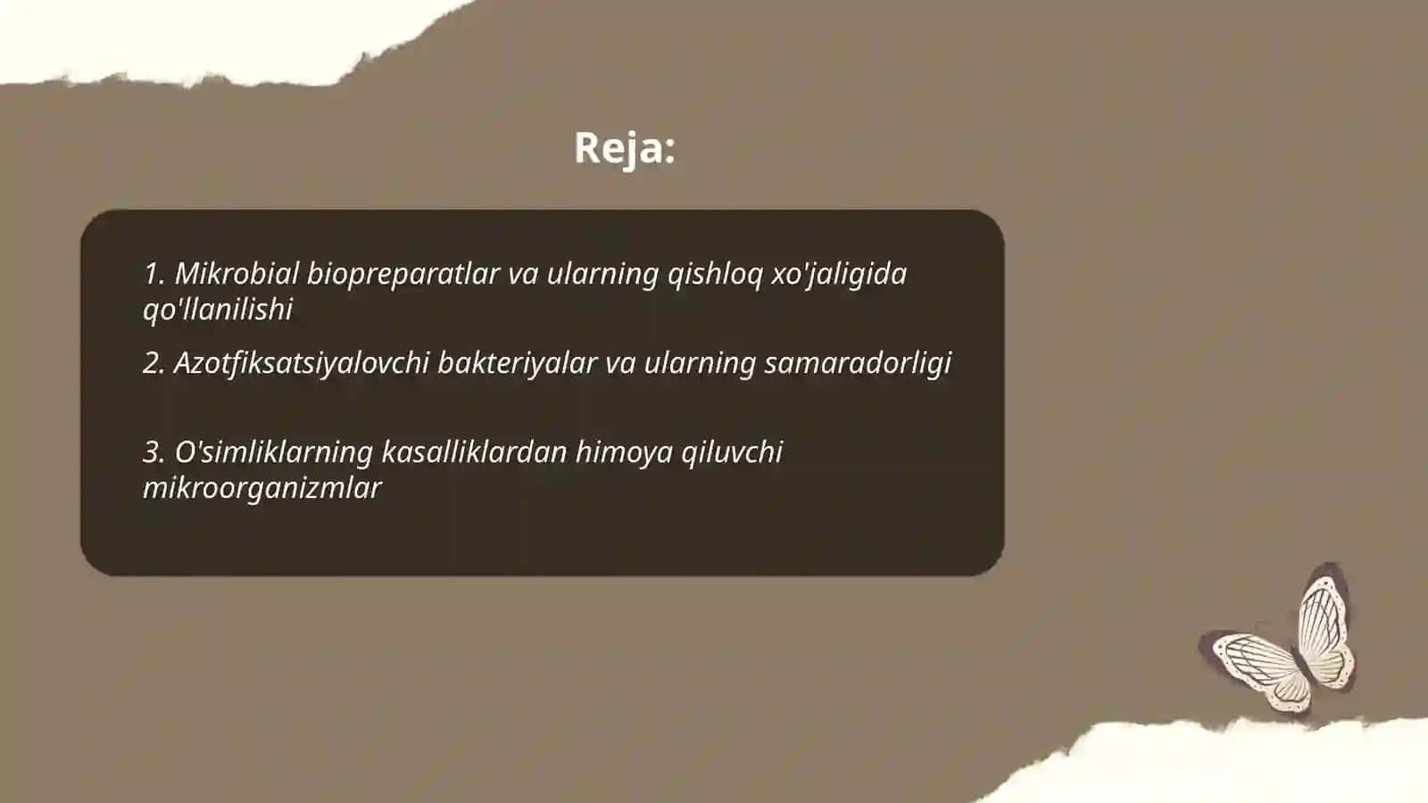 Mikroorganizmlarning qishloq xòjaligida va òsimliklarning himoya qilishda qòllanilishi 2