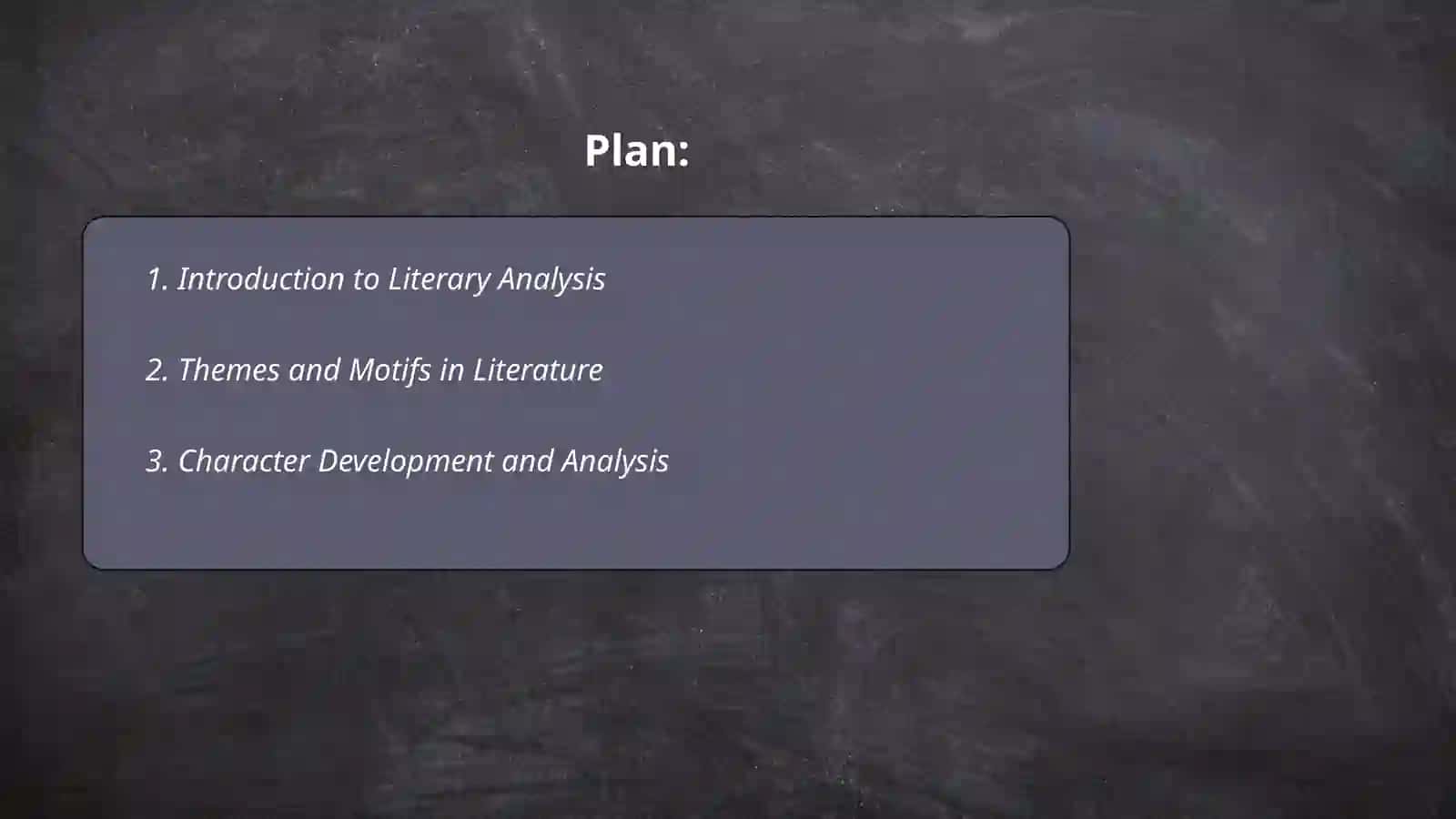 Analysis of the Syllabus 2