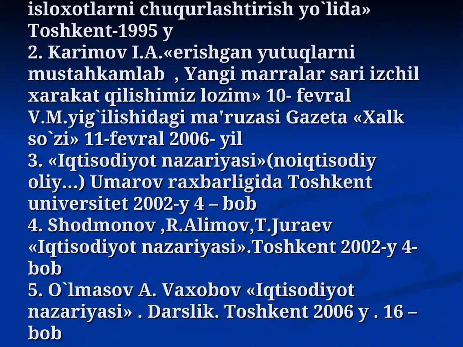 Iqtisodiyot nazariyasi 2