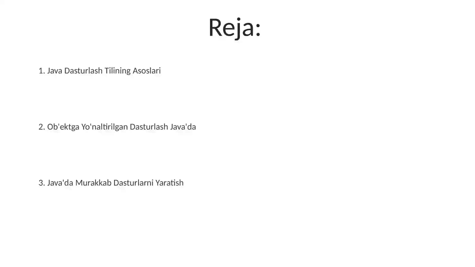 Java dasturlash tili kodlari 2