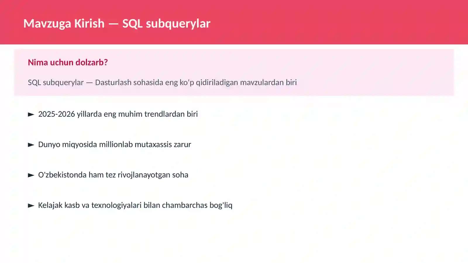 SQL subquerylar 2