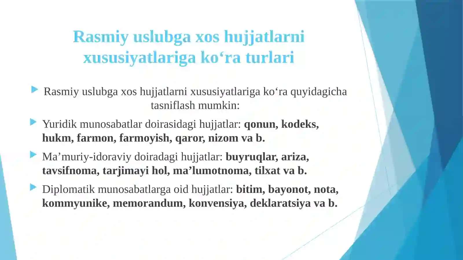Rasmiy uslubda yuridik matn tuzish 2