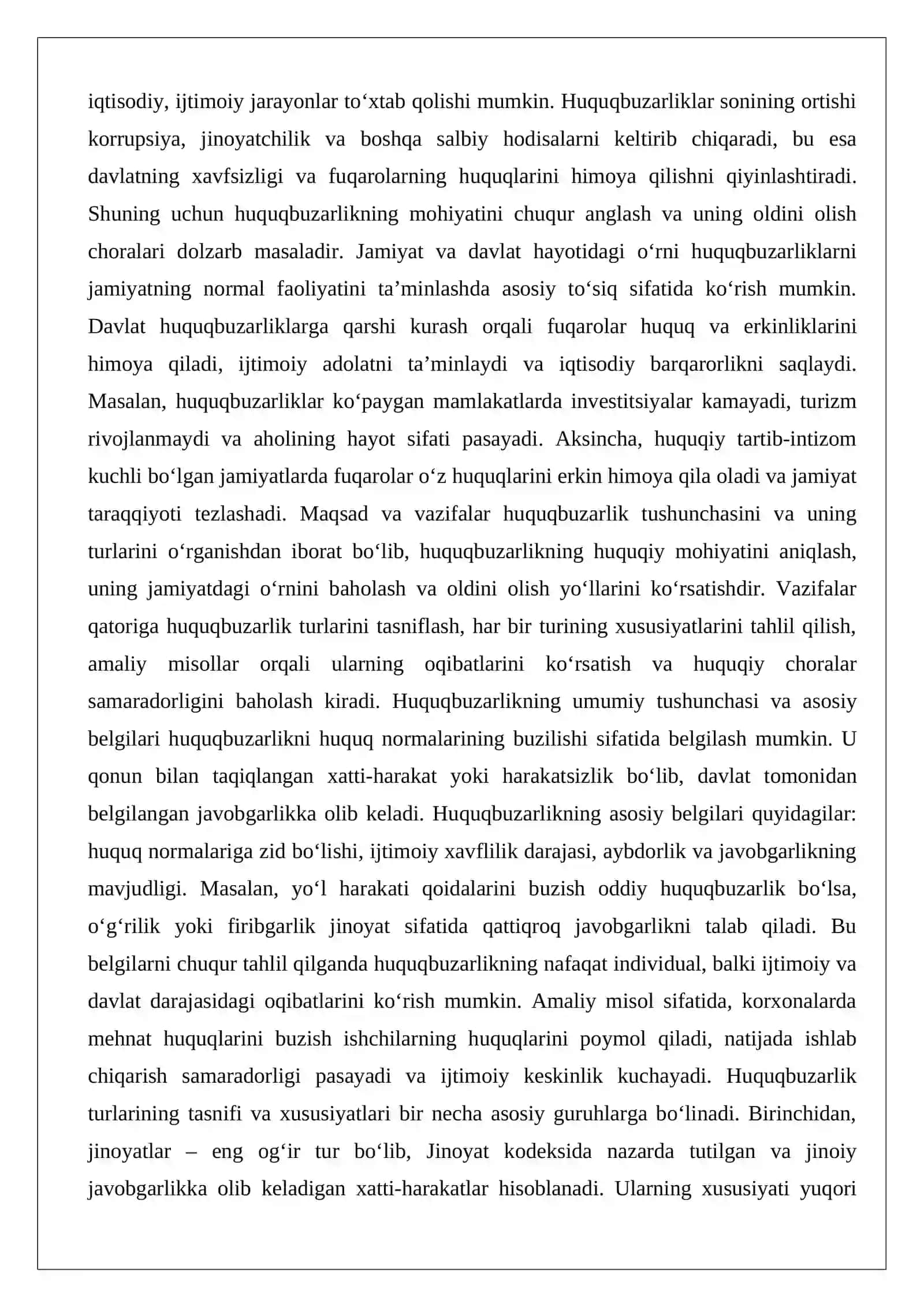 Huquqbuzarlik tushunchasi va turlari 2