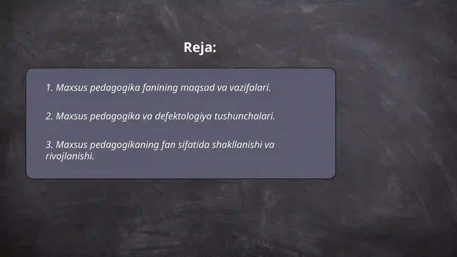 Maxsus pedagogika fanining predmeti 2
